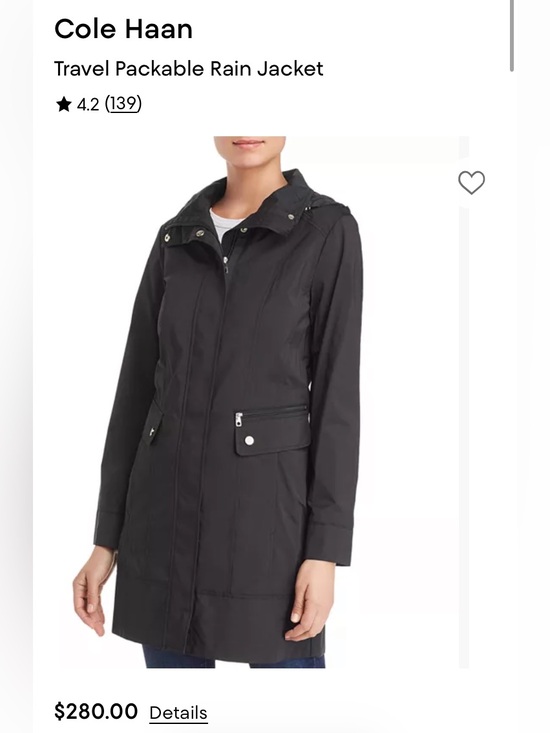 Cole Haan Jackets & Blazers - Cole Haan Women's Travel Packable Rain Jacket - like new, size L